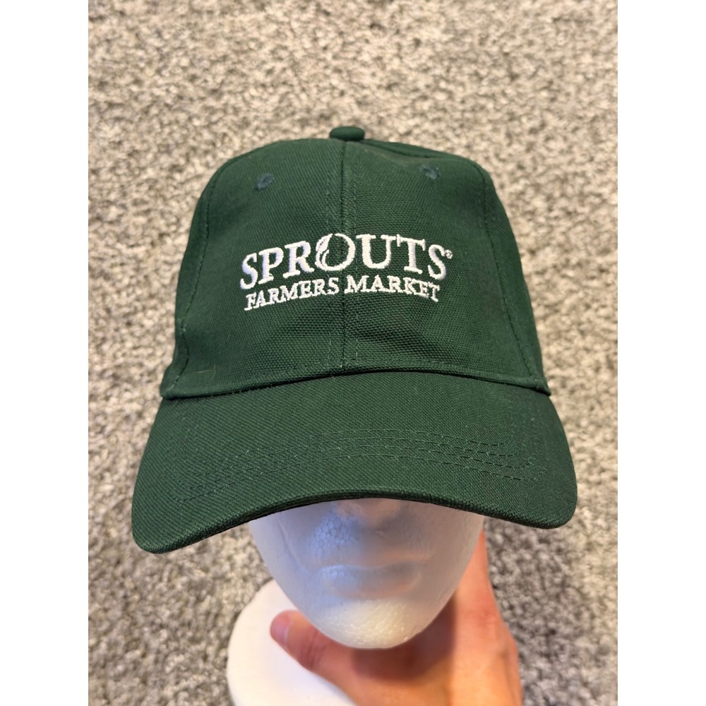 Sprouts Farmers Market Hat Unisex OSFM Green Logo Baseball Cap Cotton Canvas